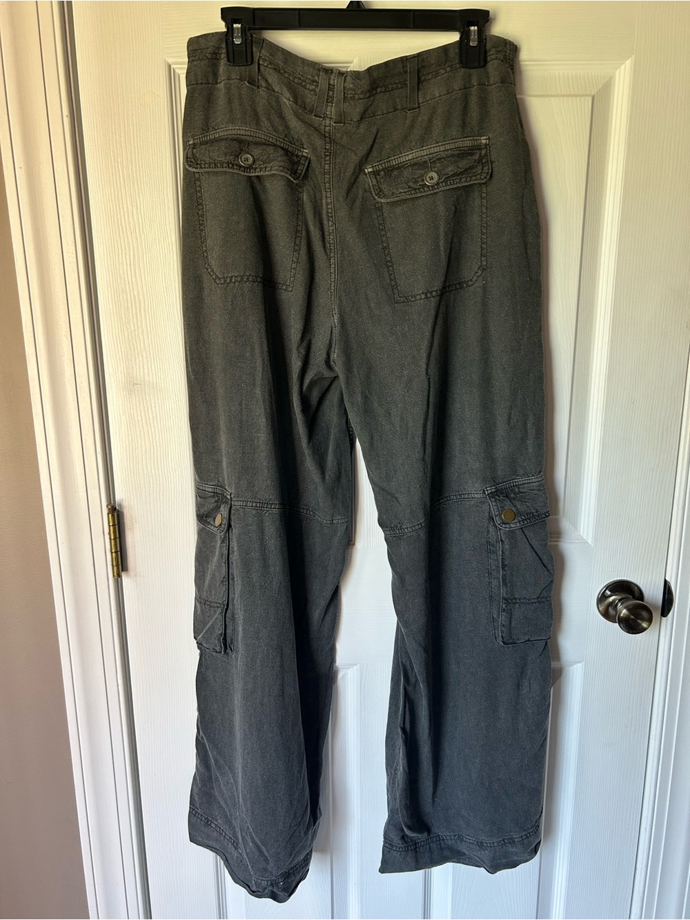 By Anthropologie washed gray cargo pants - Picture 3 of 10